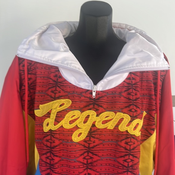 Pink Dolphin bright Retro style hooded windbreaker.  Fully lined size M, NWOT. - Picture 2 of 10